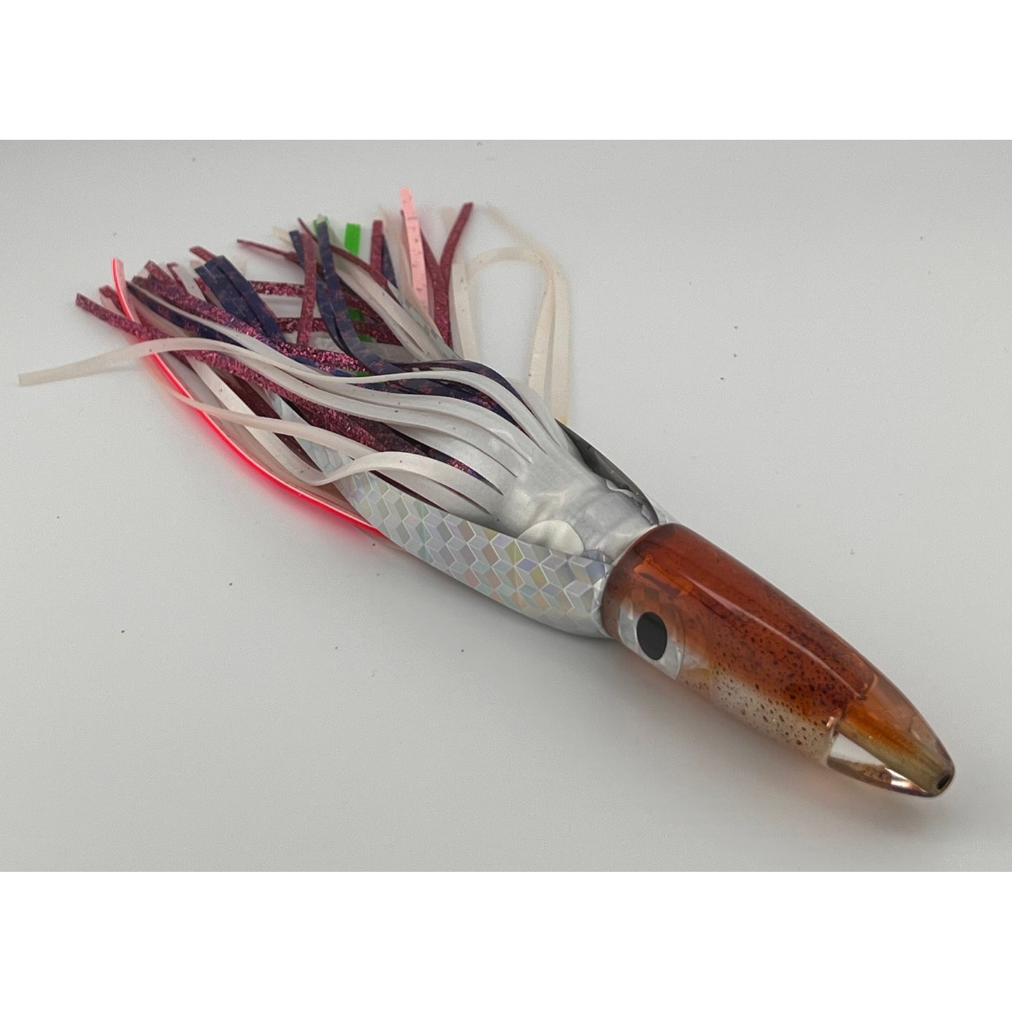 7" Squid Lure-Bullet w/black & silver eye
