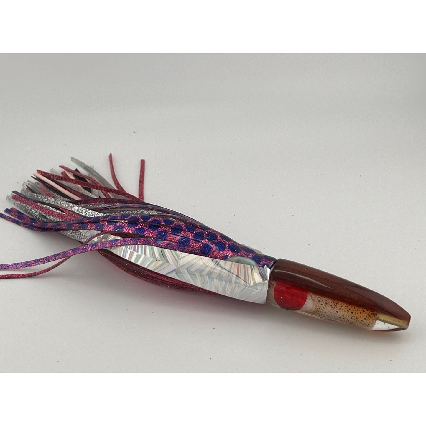 7" Squid Lure-Bullet w/ solid red eye