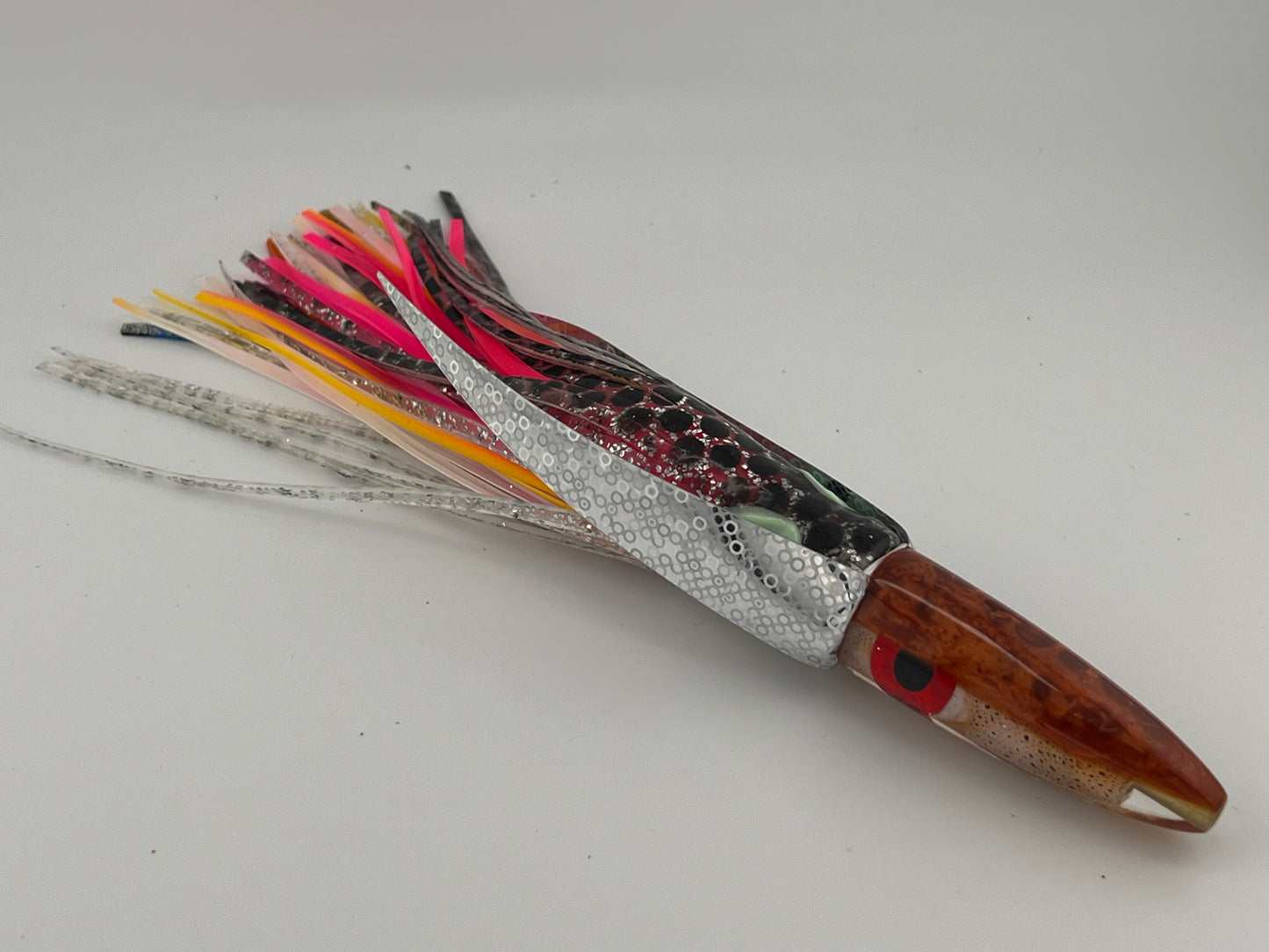 7" Squid Lure-Bullet w/black & red eye