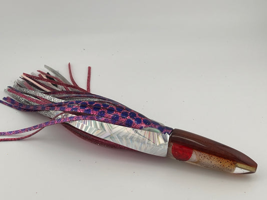 7" Squid Lure-Bullet w/ solid red eye