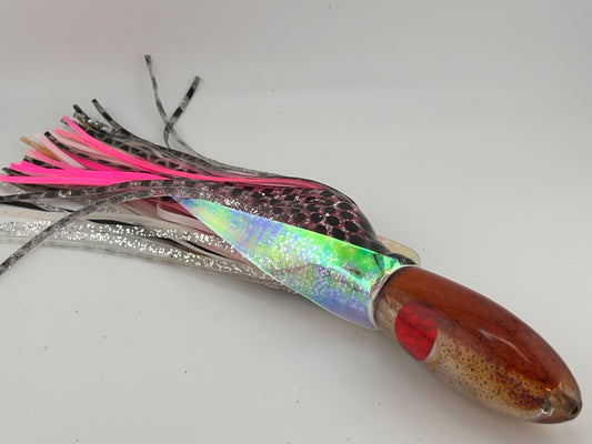 9" Squid Lure-Bullet w/solid red eye